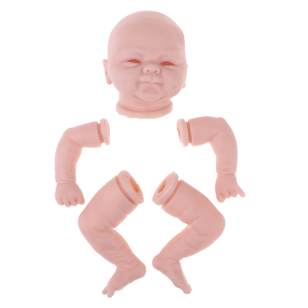 18 inch Unpainted Prerojeni Kompleti Buden Baby Doll z Mehko Silikonsko Glavo 3/4 Roke Polne Noge Otroci Darilo Zbirke za Odrasle