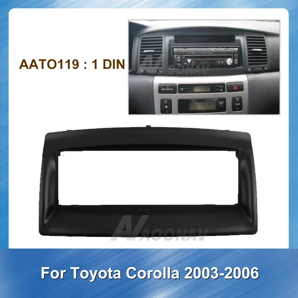 1DIN avtoradio Fascijo Plošča Okvir za namestitev Pokrova Komplet za Toyota Corolla 2003-2006 Posebna Armatura Trim Kit Okvir Plošča