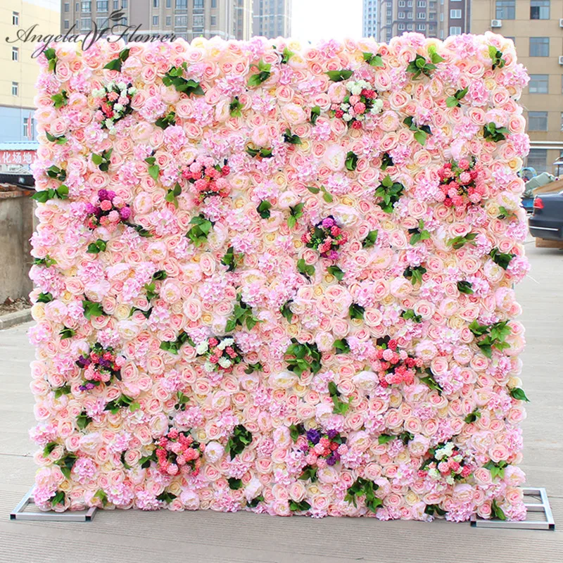 1m*1m meri umetno cvet zid plošča ozadje poroko dekor cvet wall art za hotel Božični dekor svile cvet steno vrstico
