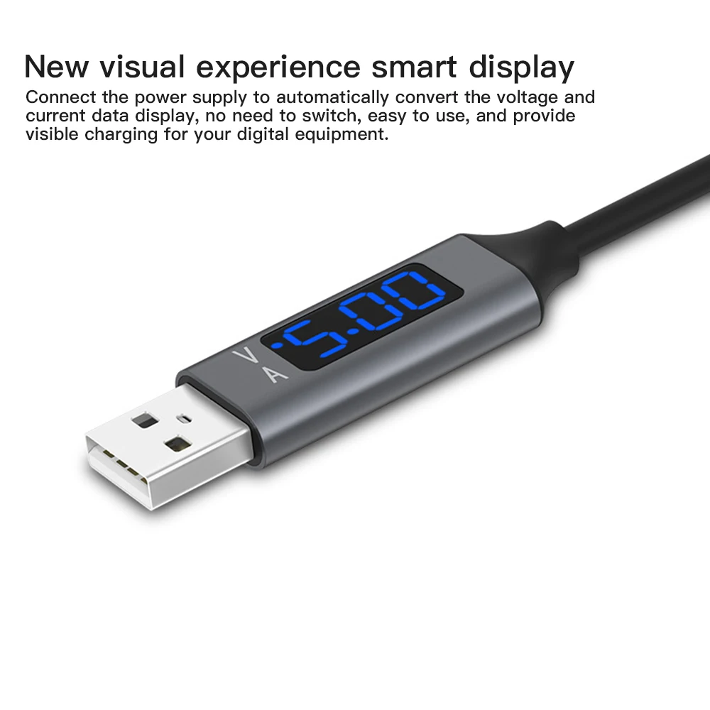 1M Hitro Polnjenje USB 2.0 USB Tip C Kabel , Napetosti in Toka Prikaz Podatkov, Sinhronizacijo USB-C Kabel za Xiaomi A1 Za Samsung S9 S10e