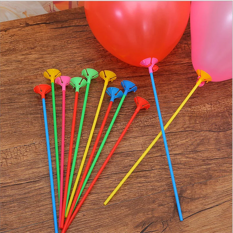1Pack(100 kozarcev) Razvrstan Barv Plastičnih Balon Varnost Držalo Palice Imetniki s Cups za Poročno zabavo, Praznike, Obletnice Dekor