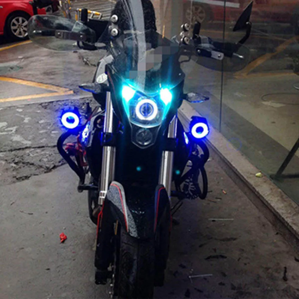 1Pair 125W U7 Shranjevanje Motocikla Angel Eyes Smerniki DRL reflektorji pomožne svetla LED kolesarske svetilke pribor za delo luči za Meglo