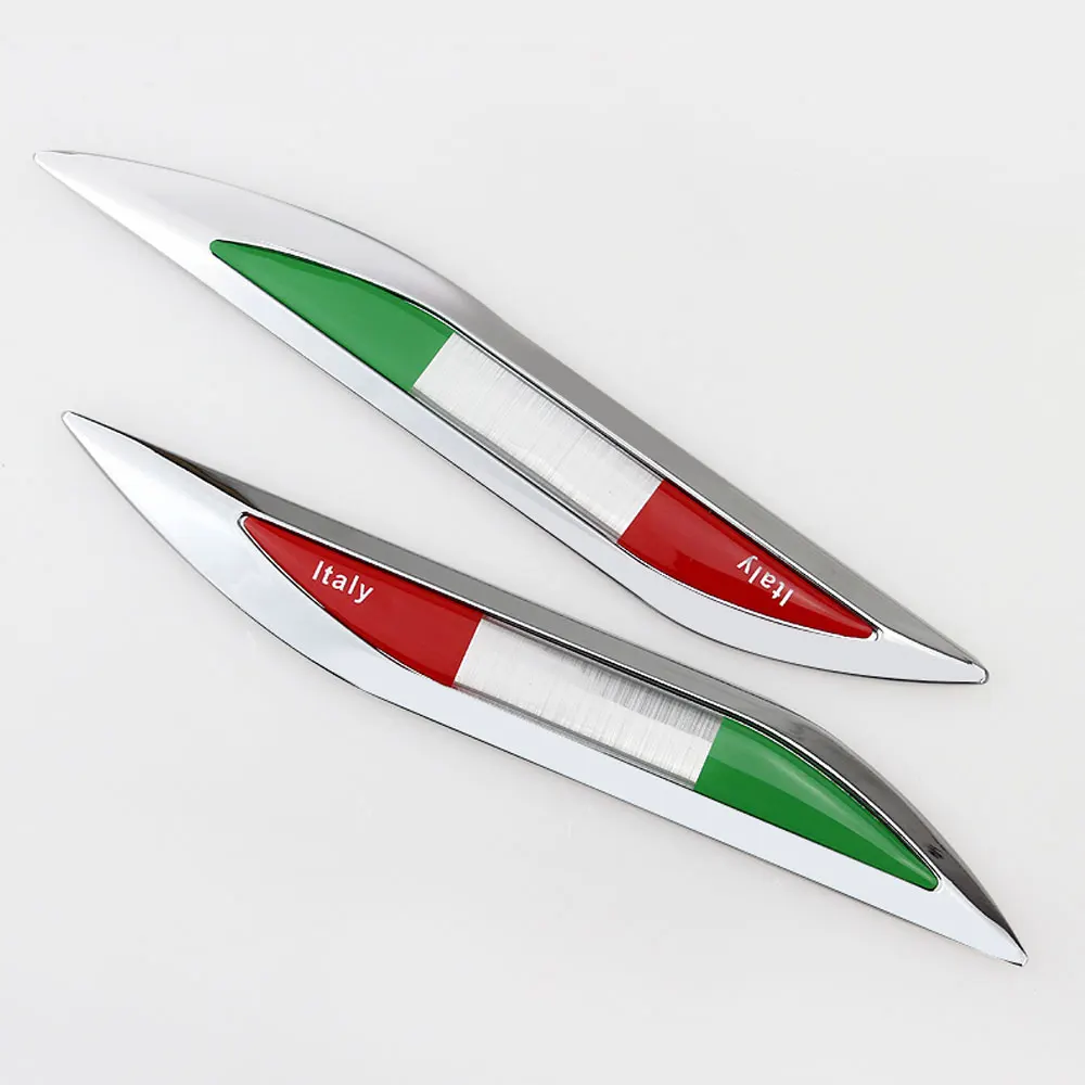 1Pair Avto 3D Italiji italijansko Zastavo, Grb Značko Nalepke Nalepke za JEEP, BMW, Chrysler, Dodge