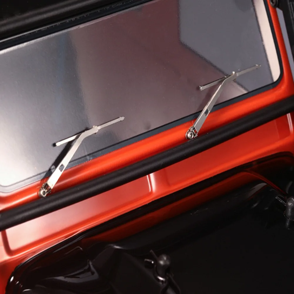 1pair Robčki za vetrobransko steklo Kovine, Stekla, Primerna za Traxxas TRX4 Land Rover Defender 90046 RC Avto Deli Srebrna