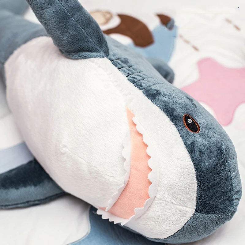 1pc 80-140 CM Velikan Velikost Priljubljeni morski Pes Plišastih Igrač Simulacije Shark Lutke Mehko Polnjene Živali Branje Blazine Blazino za Dojenčka Otroci