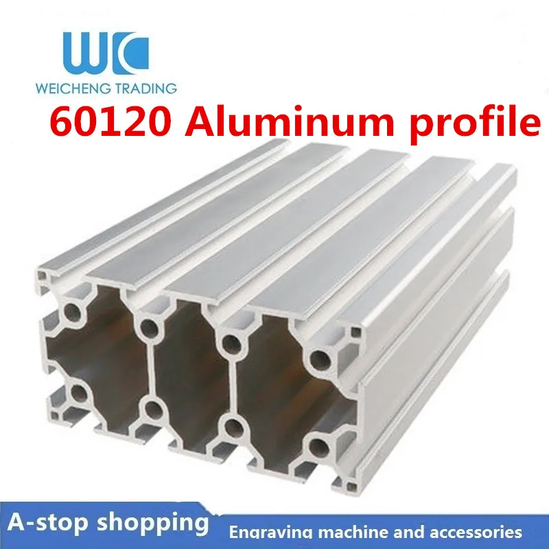 1pc Aluminij Profil 60120 Ekstrudiranje 60120 100-1150mm Evropski Standard Dolžina Eloksiran Vodnik po Železnici za DIY CNC 3D Tiskalnik Deli