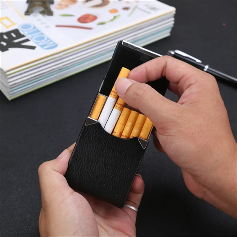 1PC Aluminijasti Deli Shranjevanje Cigar Vrečko Tabak Primeru Nosilec za Žep Polje Nov Prihod Shranjevanje PU Kartico Primeru