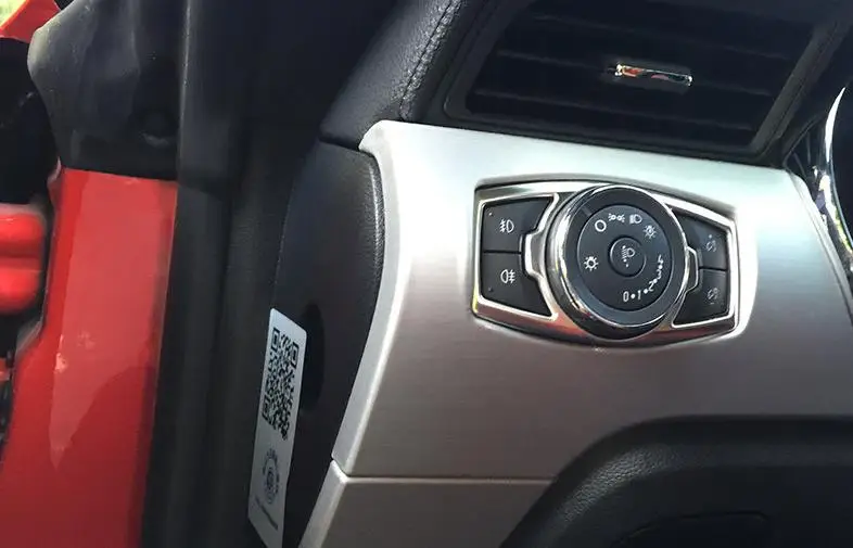 1pc iz Nerjavečega jekla avto znotraj šibki svetlobi nadzor dekorativne okvir za-2019 Ford Mustang