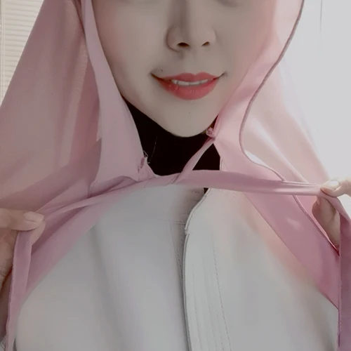 1pc Navaden Mehurček Šifon Z Vrvjo priročno Žensk Hidžab Zaviti Barva Muslimanskih Hijabs Šal Turbanet Headscarf