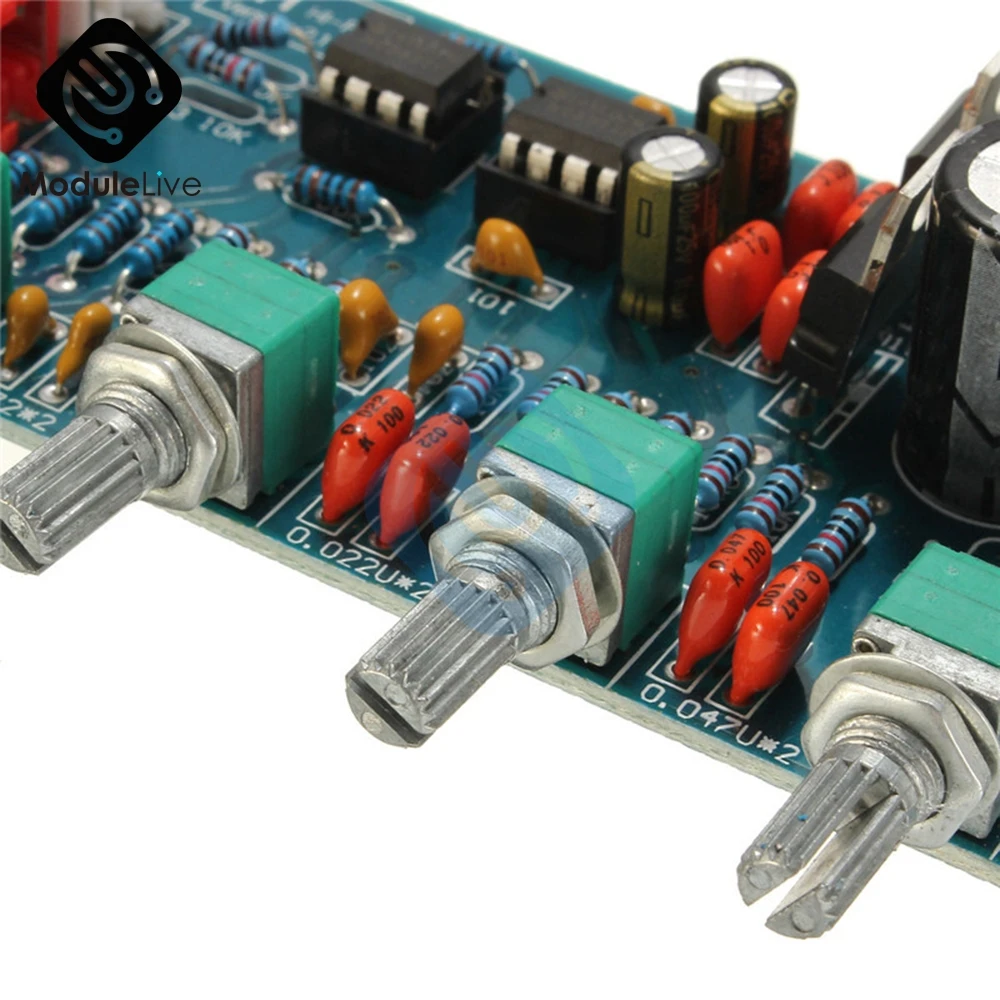 1PC Novo NE5532 OP-AMP HI-fi Ojačevalec Preamplifier Glasnost Zvonjenja EQ Nadzorni Odbor DIY Kompleti