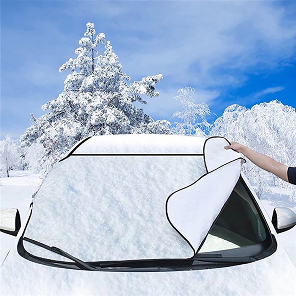1PC Univerzalni Avto Prednje Vetrobransko steklo, Pokrov Auto Dežnik Snega, Ledu zaščitni Pokrov Zima Poletje Vetrobransko steklo Ščit 148x125CM