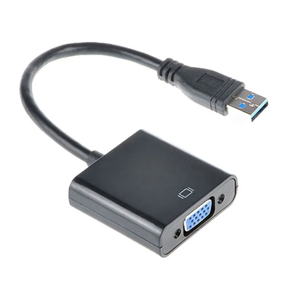 1pc USB 3.0 na VGA Grafika Pretvornik Kartico Prikazno Kabel Adapter 1080P Črna