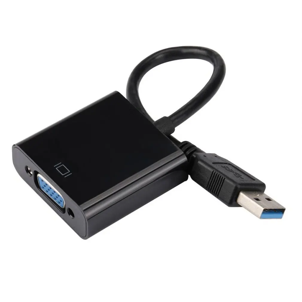 1pc USB 3.0 na VGA Grafika Pretvornik Kartico Prikazno Kabel Adapter 1080P Črna