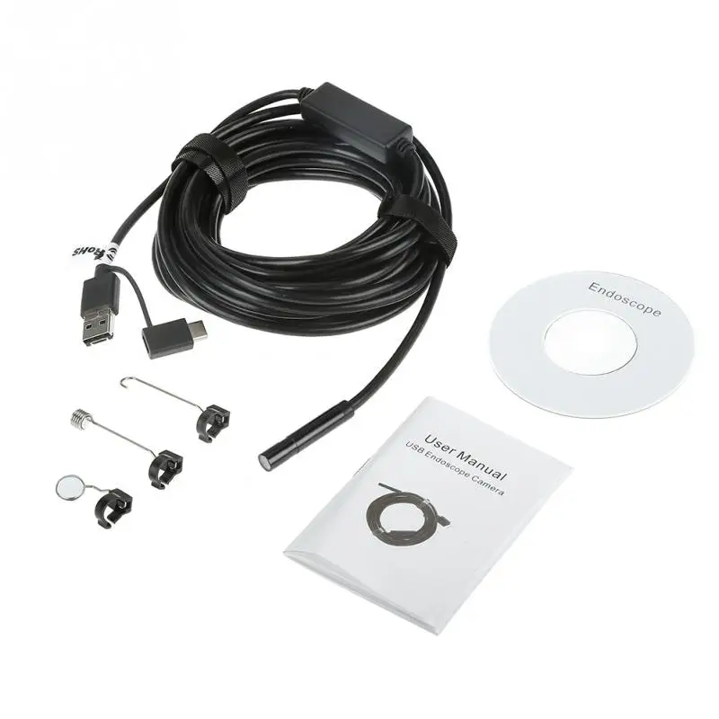 1pc USB2.0 60 stopinj IP67 Black 5-Metrski USB OTG Endoskop z 2-milijona slikovnih Pik Nepremočljiva Kamera za Cevi Pregled vozila se opravi Nova