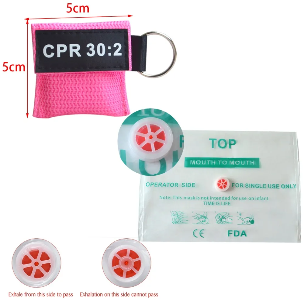 1Pcs/10Pcs/20Pcs/30Pcs CPR Prve Pomoči Masko Keychain Sili CPR Obraz Ščit Reševanje osvežilcev Zraka Ust, Dih Reševanje Vrečko Kompleti