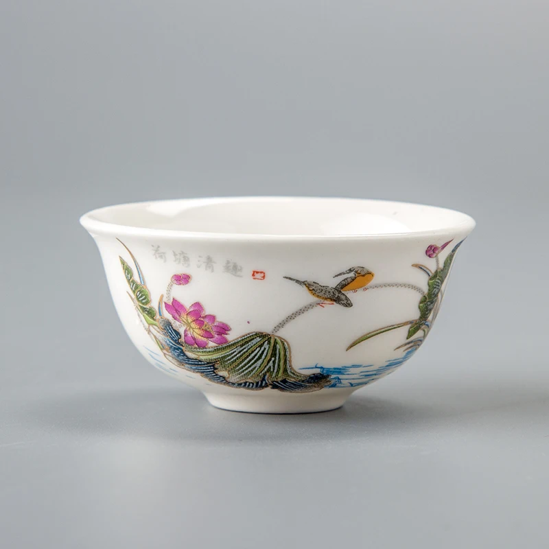1pcs 22ML China Porcelana Kung Fu Tea Cup Določa Keramike Čaj Storitev Visoke Kakovosti Čaja Nastavite Čaj Skledo Skodelice & Krožniki Drinkware D054