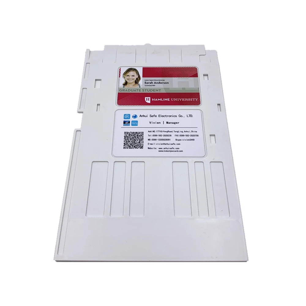 1pcs/Bela PVC, ID Kartic Pladenj za Epson L800,L801,L805,L810,L850 Inkjet Tiskalnik tiska Prazne CR80 Velikost Inkjet PVC Kartice