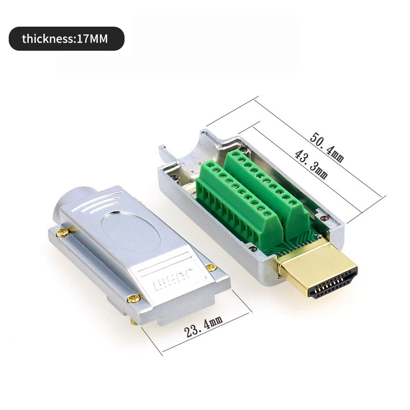 1PCS HDMI Priključek 2.0 1.4 HD Adapter HDMI Moški Priključek HDMI Zlom priključna plošča z Ohišjem Lupini Hdmi Priključek za Spajkanje