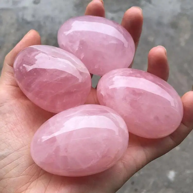 1pcs Naravnih Rose Quartz jajce Crystal