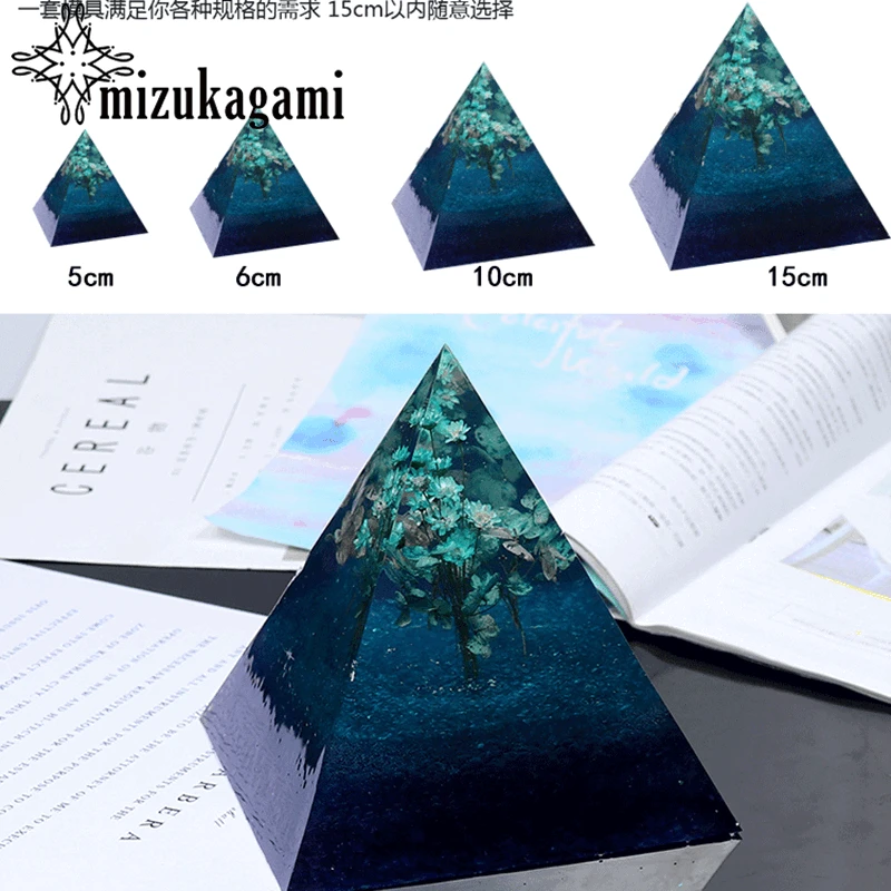 1PCS UV Smolo Silikonsko Plesni Trikotni Velika Piramida Smolo Kalupov Za DIY Nakit, zaradi Česar Ugotovitev Plesni Dodatki