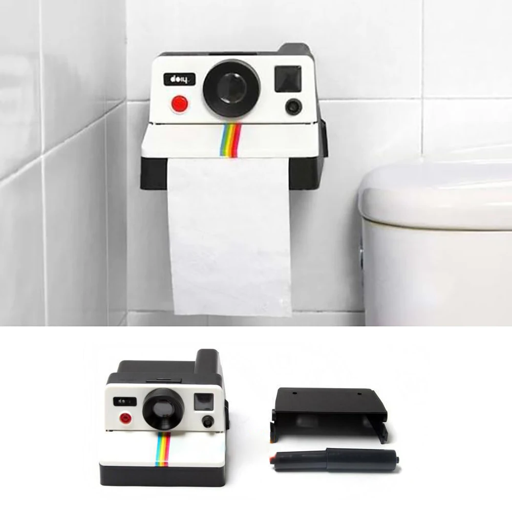 1PCS WC Tkiva Polje Ustvarjalne Retro Fotoaparat Polaroid Oblike, ki se Zgleduje Tkiva Škatle Toaletni Papir Roll Imetnik Polje Home Kopalnica Dekor