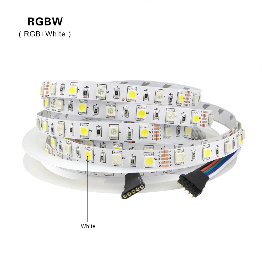 1Roll 5M 5050 LED Trak svetlobe Trak DC 12V RGB RGBW RGBWW Počitnice Dekoracija žarnice LED Niz Traku 60LEDs/M, Nepremočljiva