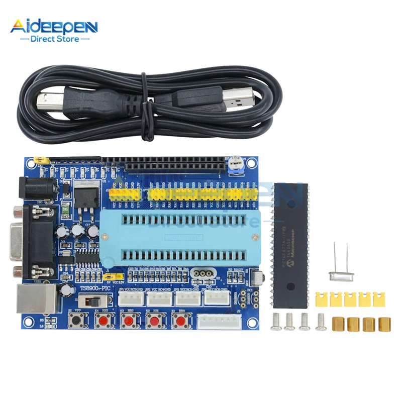 1Set PIC16F877A Minimalne Sistemske Razvoj Odbor Mikrokrmilnik PIC Sistemsko Ploščo Z USB Kablom