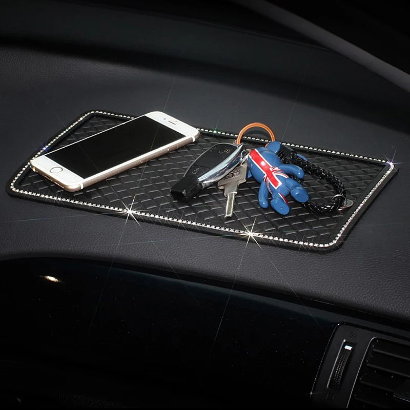 1X Avto drsi Pad Emblem Anti Slip Pad Gume Mobilne Lepljivo Palico nadzorno ploščo z nedrsečo Mat Pad Vozila Styling Dodatki