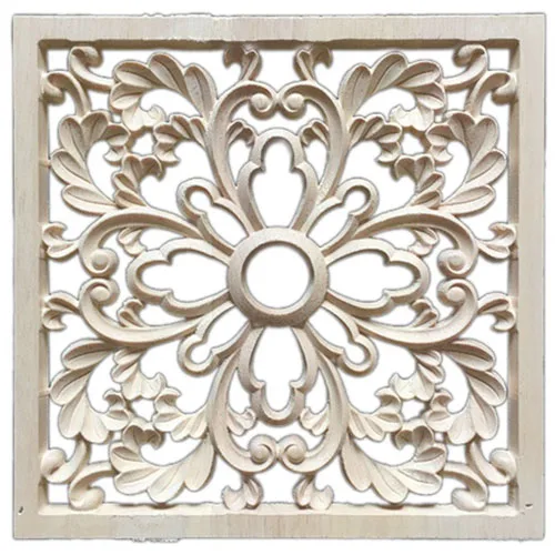 1X Gume, Lesa Izrezljane Cvetlični Nalepko Obrti Onlay Aplicirano Pohištvo DIY Dekor #F:20*20cm