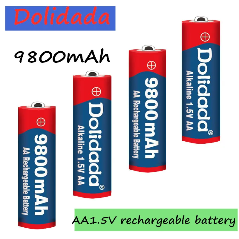 1~12pcs/veliko blagovne Znamke AA baterija za ponovno polnjenje 9800mah 1,5 V Novi Alkalni Polnilna batery za led luči, igrače, mp3 Brezplačna dostava