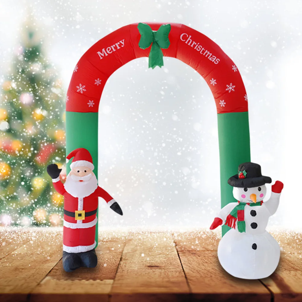 2.4/1.5/1.2 m Božič Napihljivi vratni lok) se vrednoti Santa Claus Snežaka Lutka Vrt, Dvorišče vratni lok) se vrednoti Božični Okraski Božič LED Novo Leto igrača