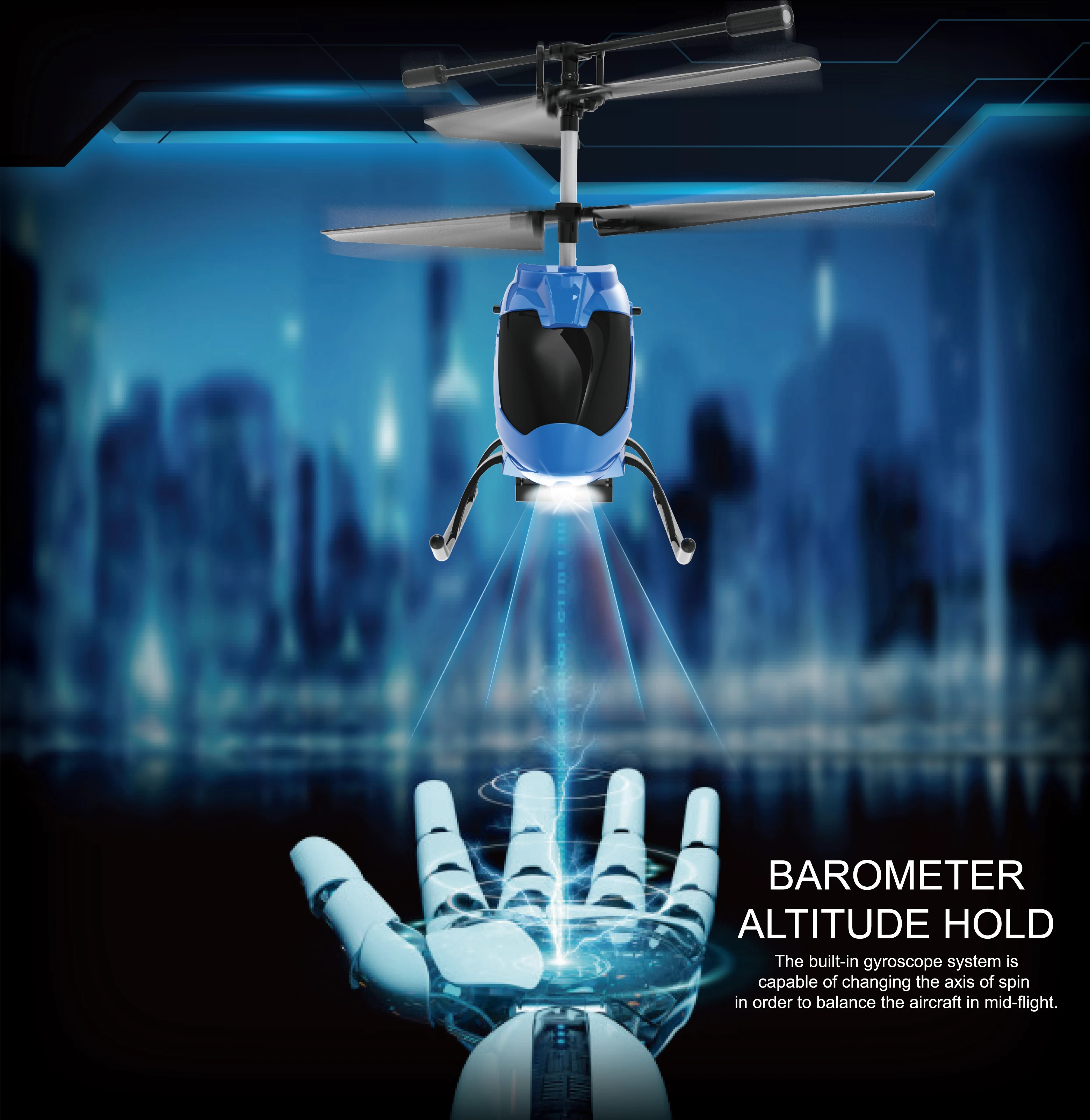 2.4 G RC Helikopter z LED Luči, Radio Nadzor Letalo drone Fiksna višina Obdavčljivega Zlitine ABS Quadcopter Igrače za otroke