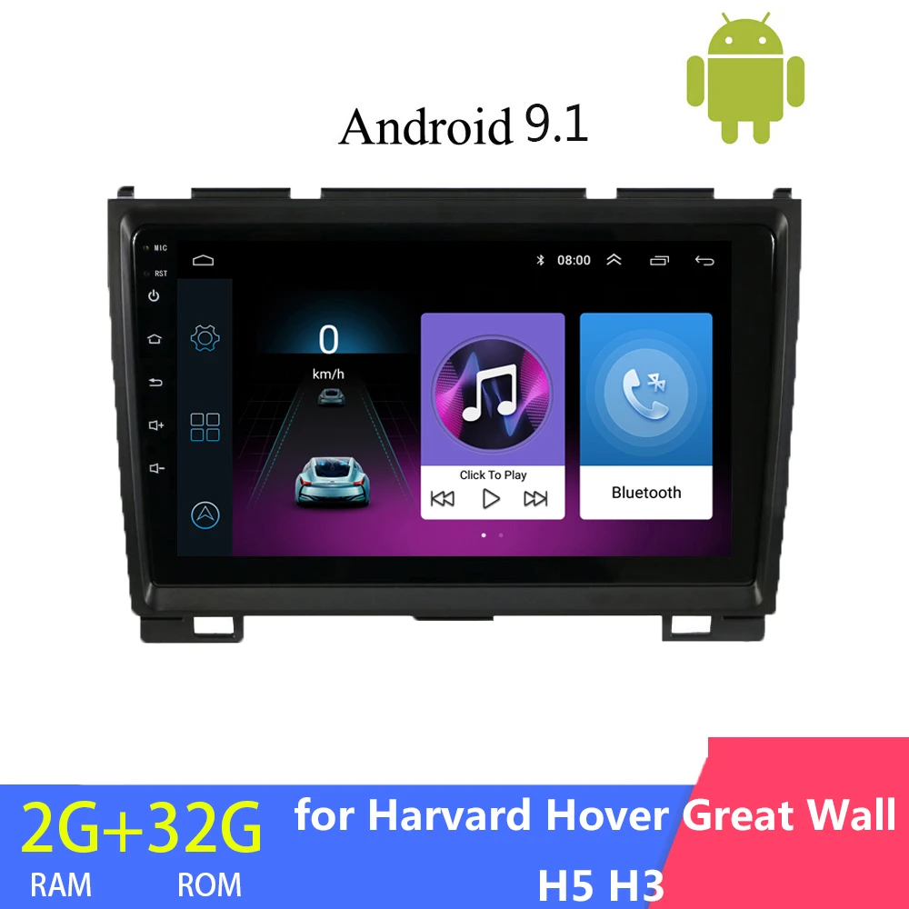 2.5 D 2din android 9.1 Avto navigacija gps radio za Harvard Great Wall Hover H5 H3 WiFi, BT avtomobilski stereo sistem Multimedijski predvajalnik