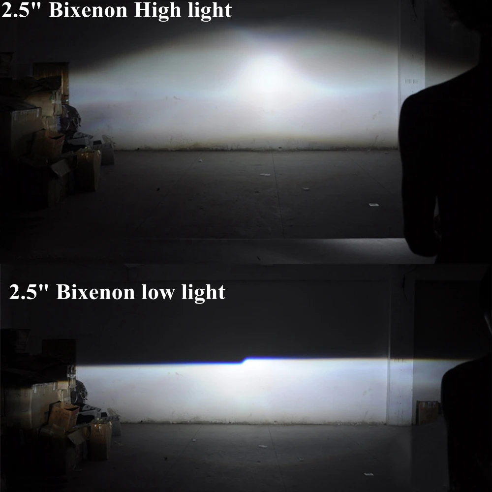 2.5 Inch Mini Bi Xenon Hid Projektor Objektiv DRL LED Bela Angel Eyes Srebro Pripone Fit H4 H7 Rekonstrukcija Avto Montažo Kit Demon Oči