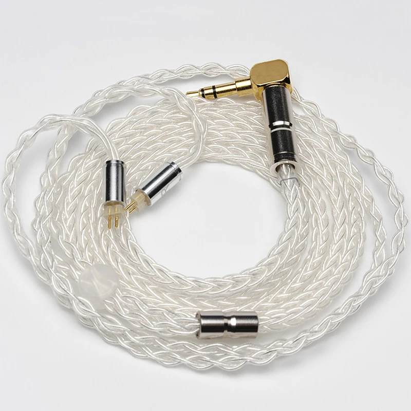 2,5 mm 3,5 mm 4.4 mm Hi-fi Slušalke Avdio Kabel 8 Sklop Silver Plated 0.78 pin MMCX Tip-C Plug