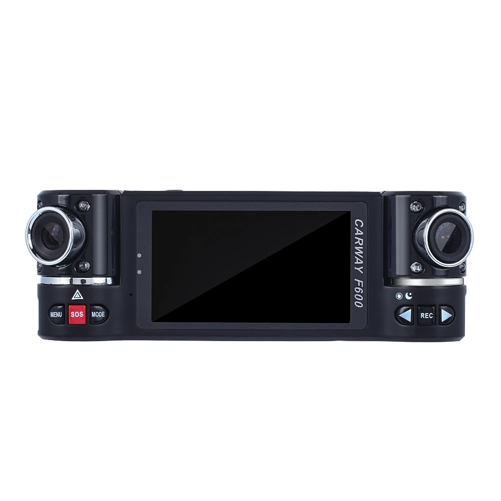 2,7-palčni F600 1080P Dvojno Objektiv Avto Dash Cam Kamera DVR IR Nočno Vizijo Prenosni Snemalnik Snemalnik Vožnje Avto Kamera