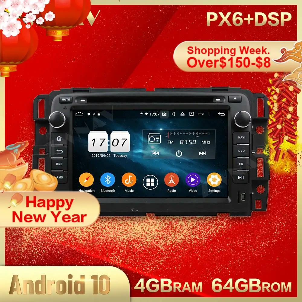2 din Android 10.0 zaslon Avto Multimedijski predvajalnik Za GMC Yukon Tahoe 2007-2012 audio stereo radio GPS navi vodja enote auto stereo