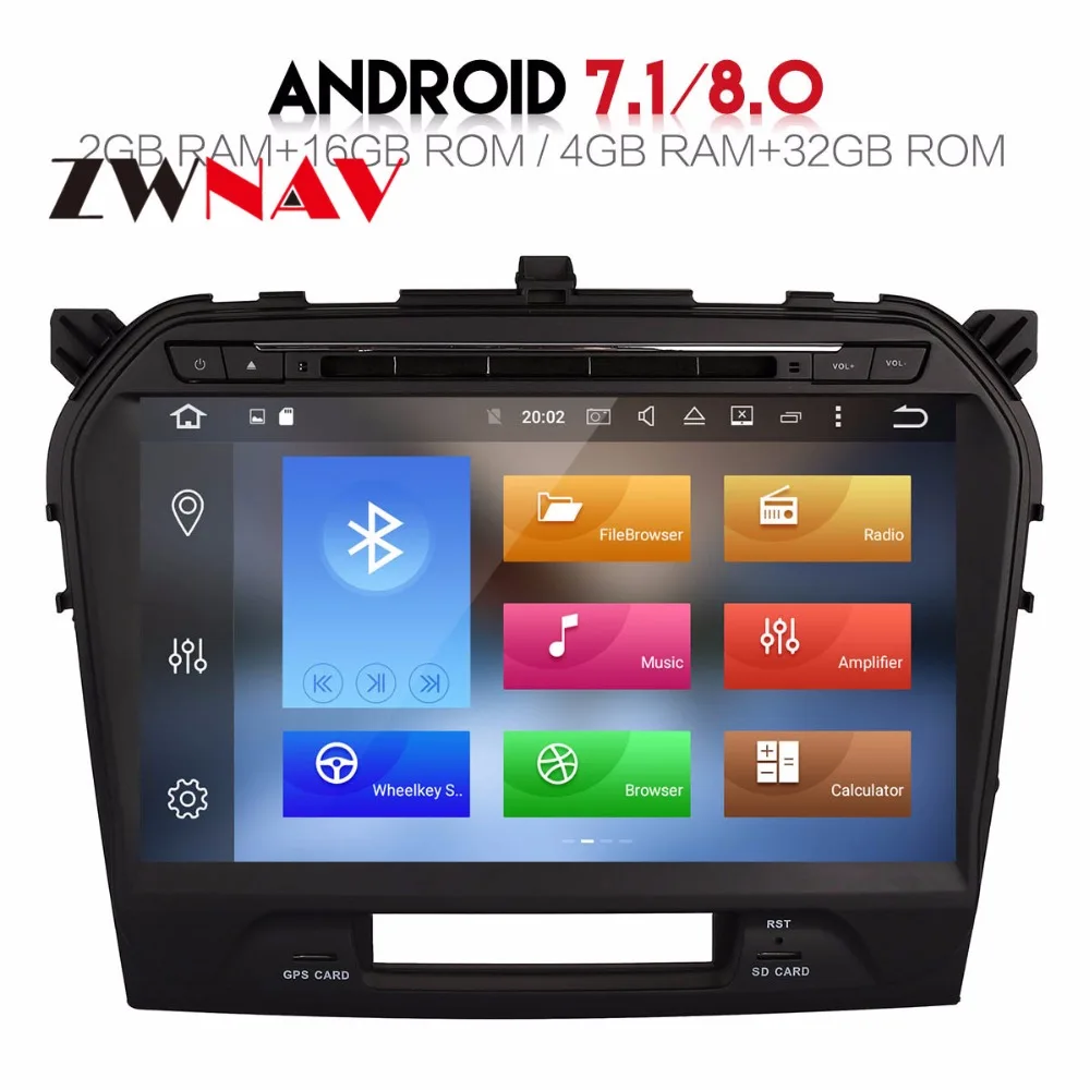 2 din Android 8.0 avto DVD predvajalnik za Suzuki grand vitara-2018 večpredstavnostna avto radio stereo gps z volan Prost Zemljevid