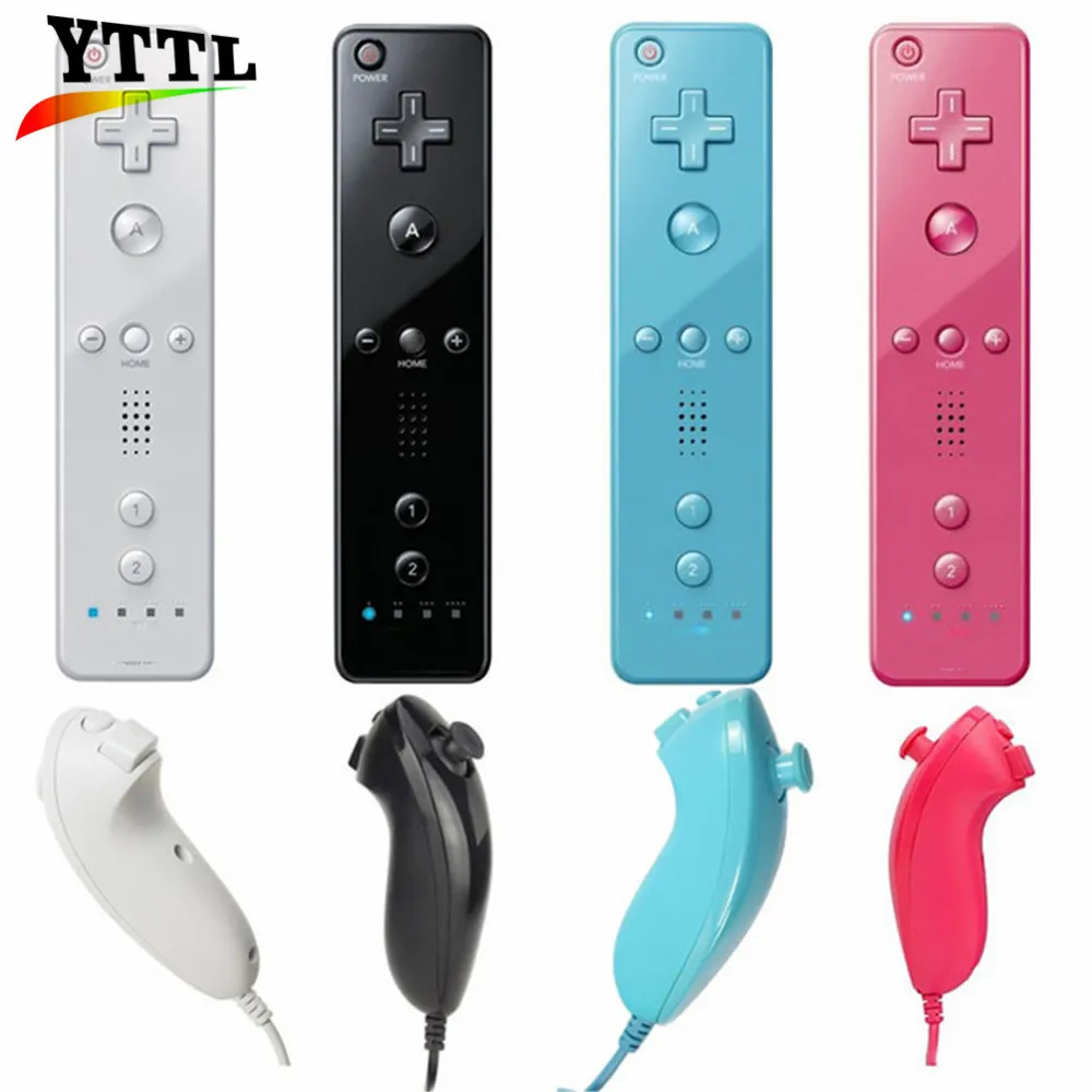 2 in1 Zgrajena v Motion Remote Plus in Nunchuck Krmilnik za Wii in WiiU in Mini Wii s Silicijevimi Primeru Kožo