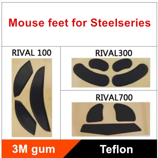 2 kompleta/paket TPFE miško rolerji miško noge za Steelseries TEKMEC 95/100 300 700 miško drsi, za zamenjavo 0,6 mm Debeline