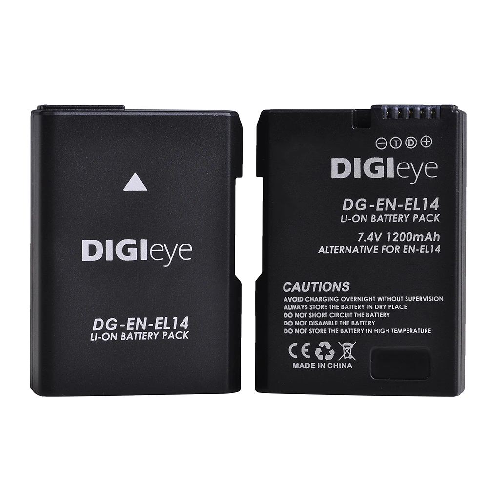 2 Kos EN-EL14 SL-EL14A Baterije Batteria za Nikon D3100 D3200 D3300 D3400 D3500 D5600 D5100 D5200 P7000 P7800