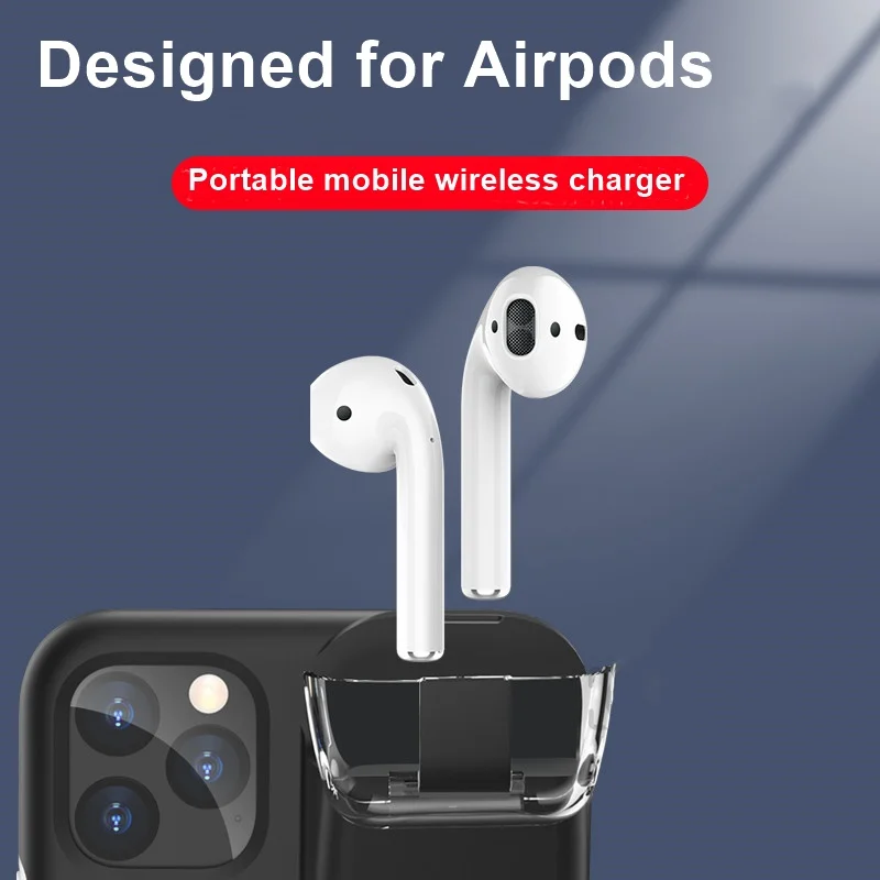 2 V 1 Luksuzni Shockproof Primeru Za iPhone XS Se2 11 Pro Max XR 8 7 6 6S Plus Z 300Mah Polnjenje, Polnilec Za Apple Slušalke