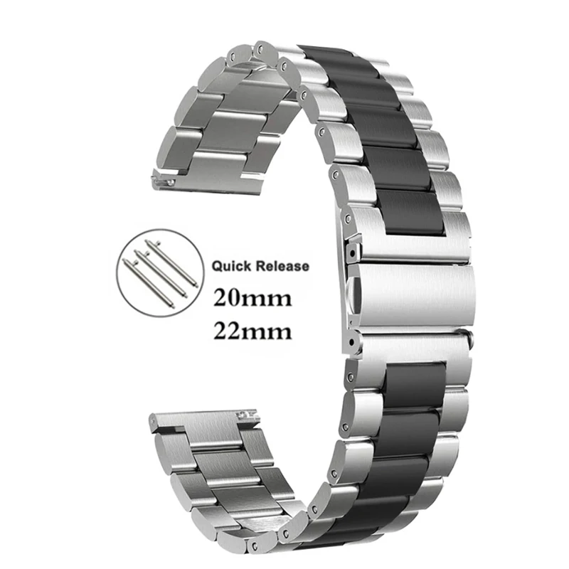 20 22 mm Watch pas za orodje S3 S2 zanke zapestnica iz Nerjavečega Jekla za galaxy watch 3 41 45 mm za Amazfit Bip Huawei GT Sport Trak