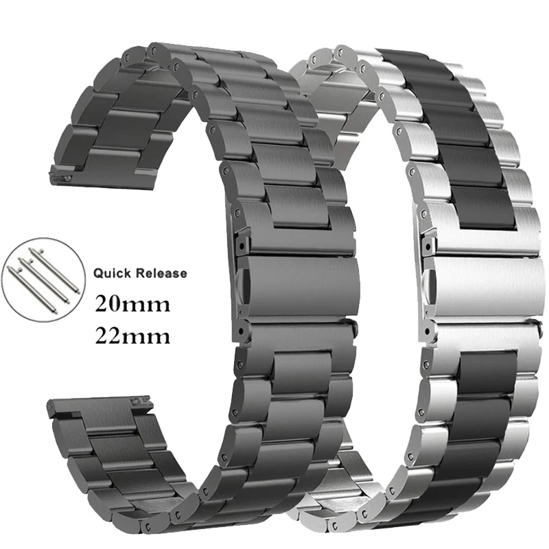 20 22 mm Watch pas za orodje S3 S2 zanke zapestnica iz Nerjavečega Jekla za galaxy watch 3 41 45 mm za Amazfit Bip Huawei GT Sport Trak