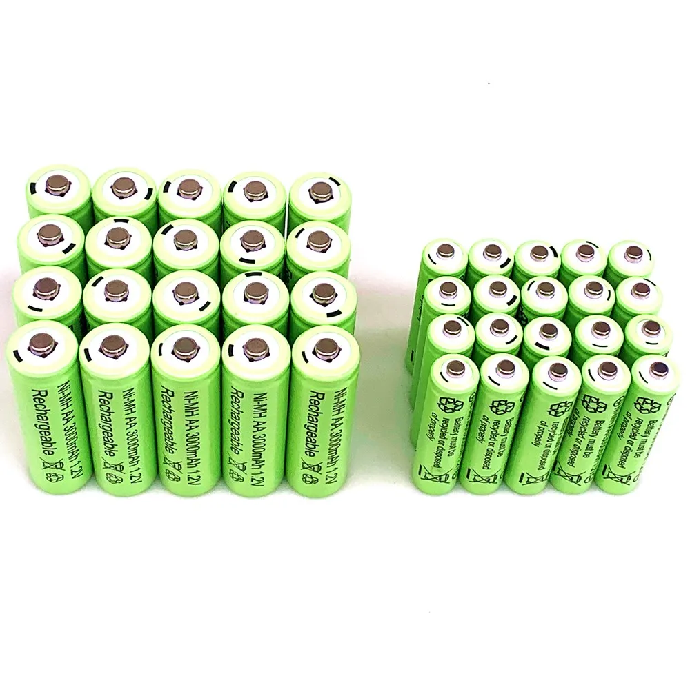 20-40pcs aa1.2v 3000mAh polnilne Baterije MH baterija je primerna za elektronske igrače, daljinsko upravljanje in drugih elektronskih izdelkov