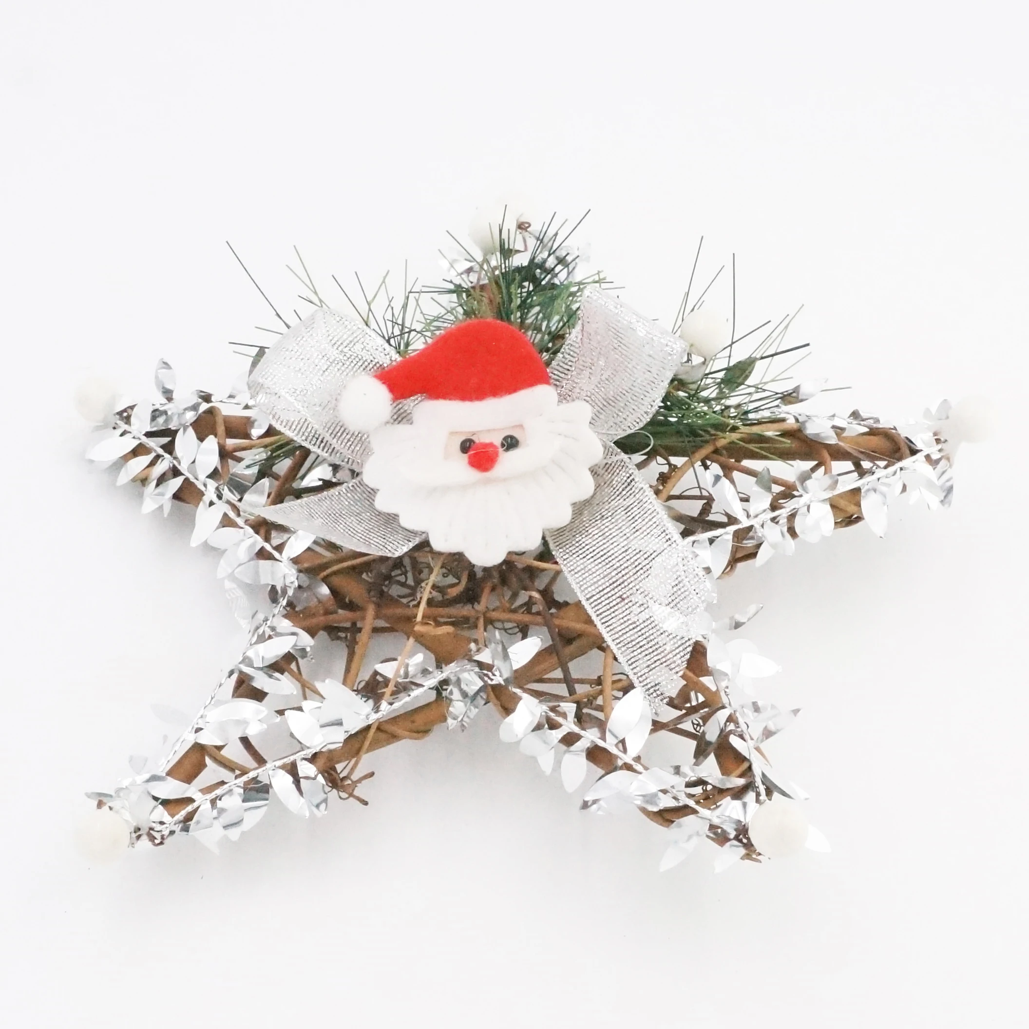 20 cm Božični Venec Star Santa Claus Rattan Garland Vrata, Steno, Omaro Viseči Okras Božično novoletno Dekoracijo za Dom
