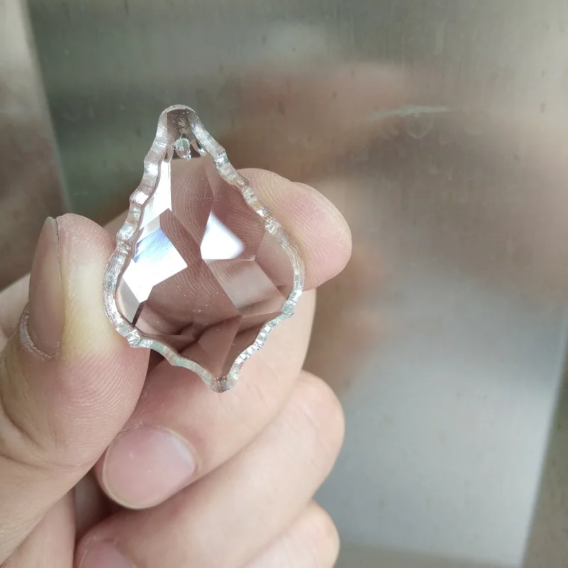 20 kos/veliko,38*25*11 mm jasno, Kristalno Steklo Poročno Dekoracijo Garland z Obeskom Maple Leaf kristalni Obesek brezplačna dostava