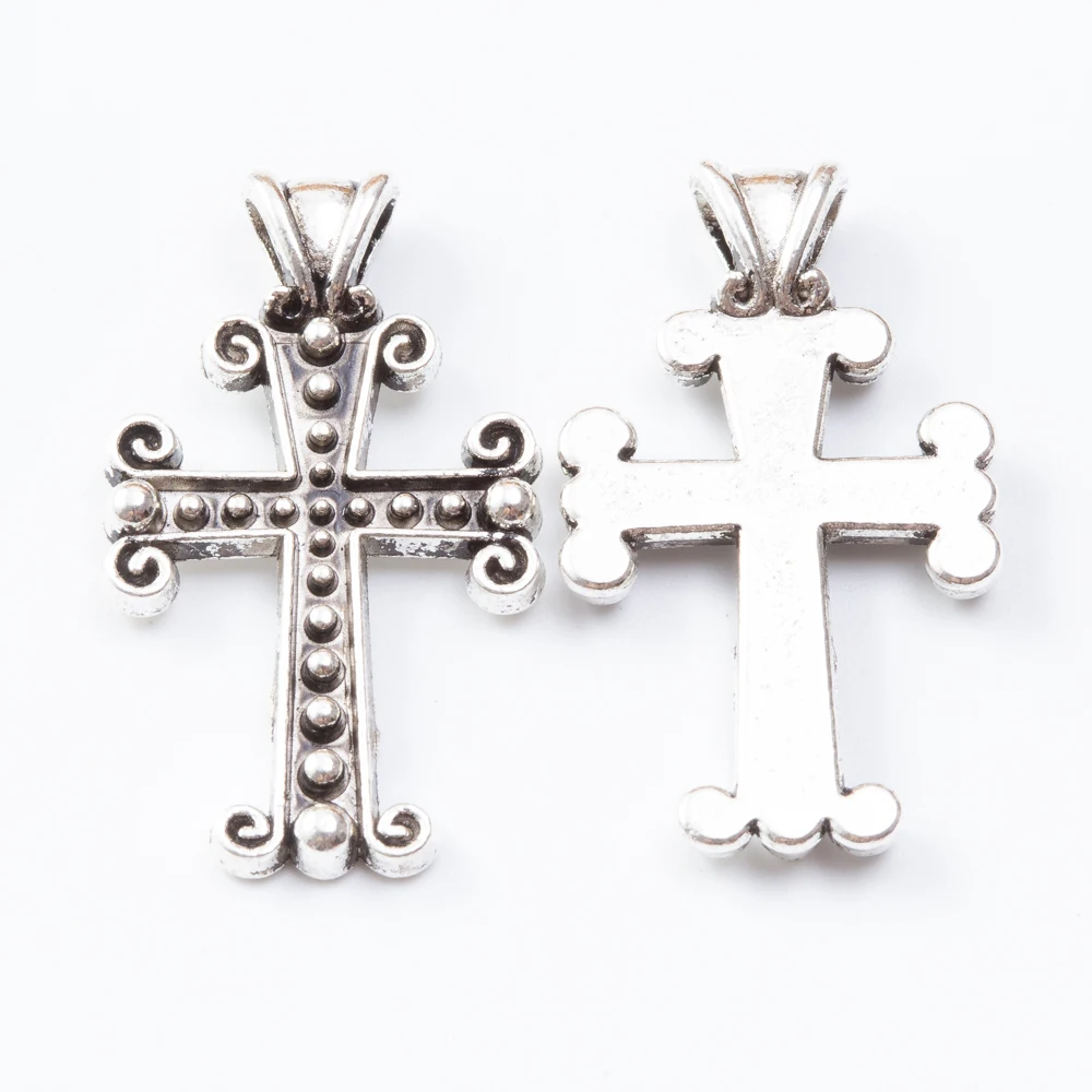 20 kosov retro kovinski cinkove zlitine križ obesek za DIY ročno izdelan nakit, ogrlico, zaradi česar 7364