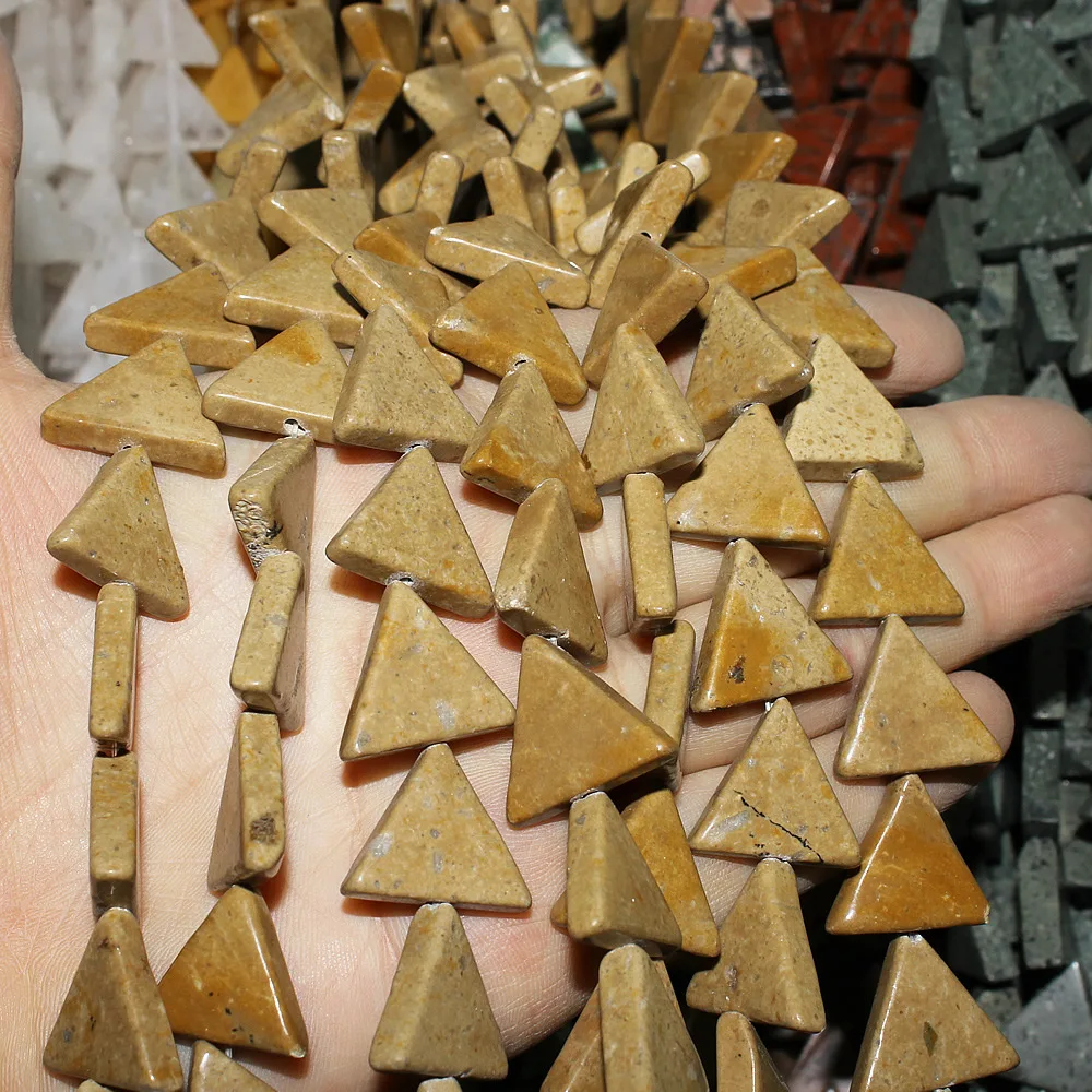 20 mm Naravnih Poldragi Kamen Svoboden Kroglice Sklop Trikotnik Oblike 11colors za Izbiro DIY za Izdelavo Ogrlica, Uhani, Zapestnica