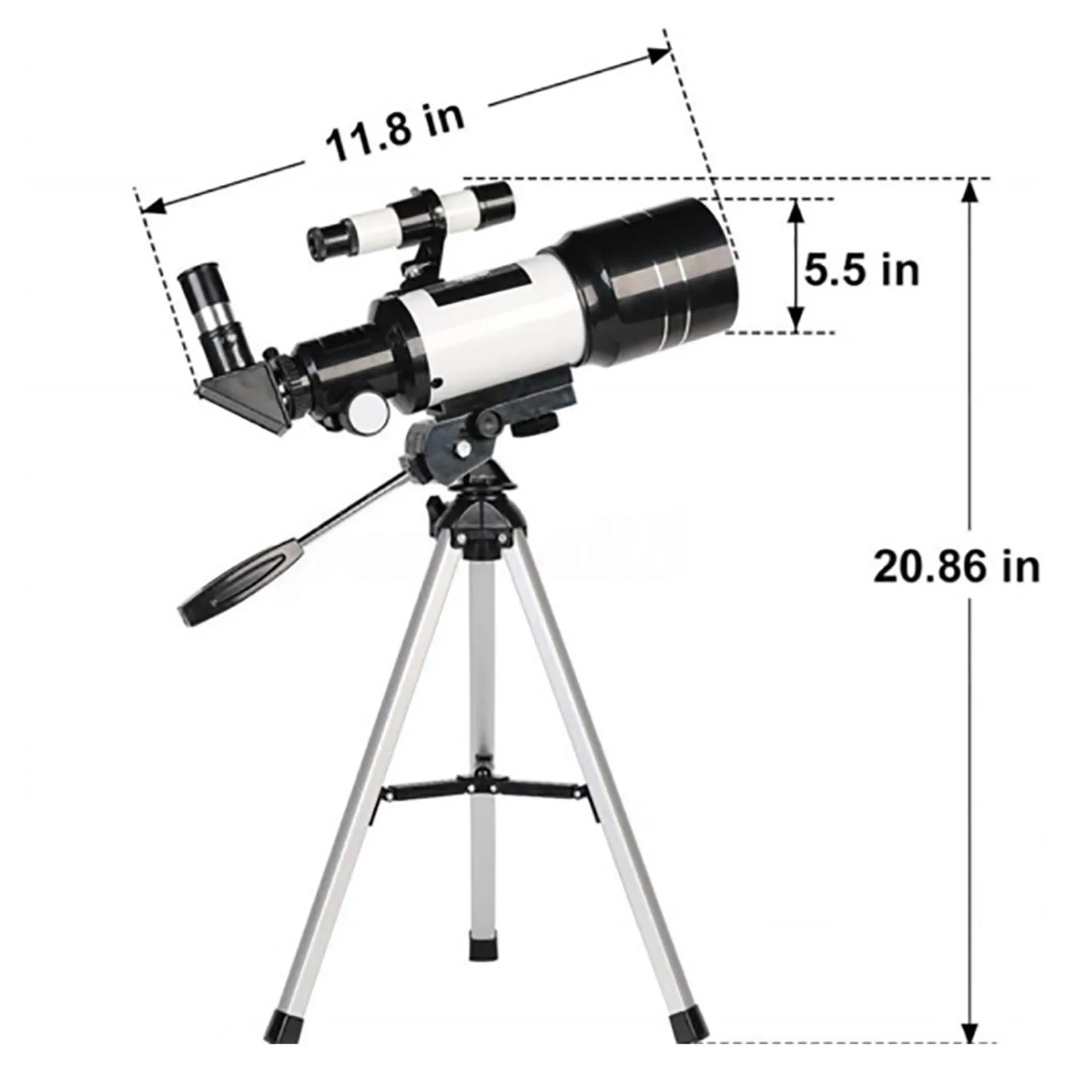 20 mm Strokovno Astronomski Teleskop Oko 150X Lomni Prostem Potni Madeži Področje Z Stojalom Za Začetnike